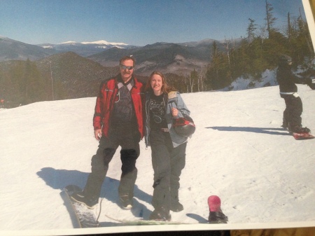 Snowboarding at Loon MTN with Bev, 2010