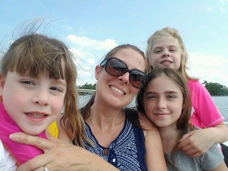 On the lake with the wife and kids