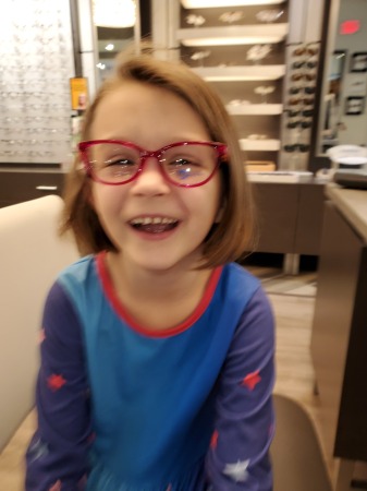 Laurallyn at the eye doctors.