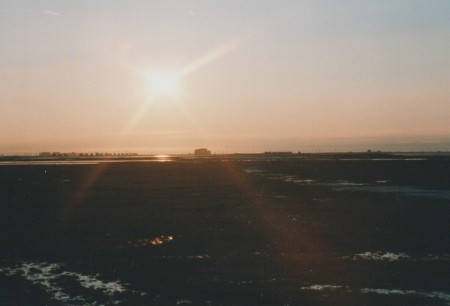 Midnight Sun, June 21,  Prudhoe Bay