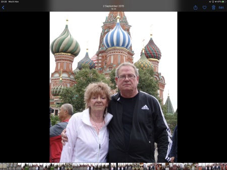 Peggy & Steve in Red Square, Moscow, Russia