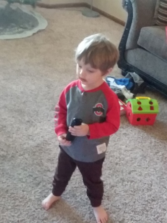 Bently age 3 dressed as an Ohio State Buckeye