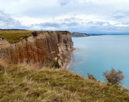 New Zealand cliffs/ocean