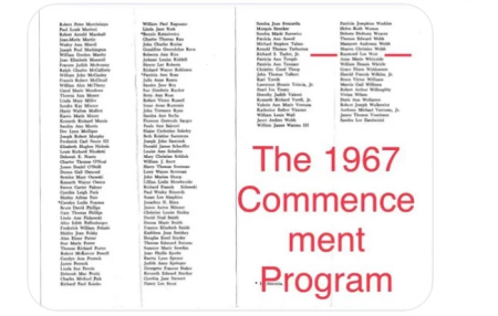 Raymond Lee West in 1967 Commencement Program