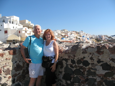 The wife and I Santorini