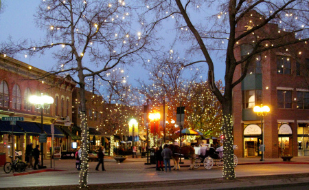 Old Town Fort Collins Winter.