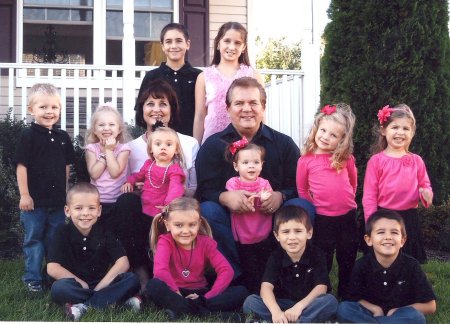 Jean & Bill and our 12 Grandchildren - 2011
