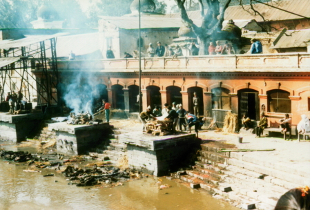Cremations outside Kathmandu