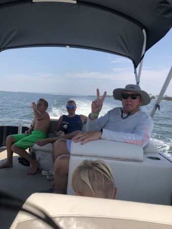 Jim & family enjoying the boat ride