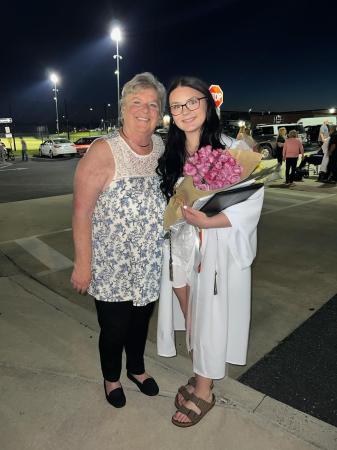 With grandaughter at graduation.