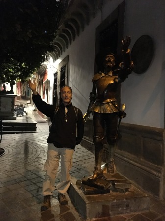 Statue of Don Quixote and yours truely