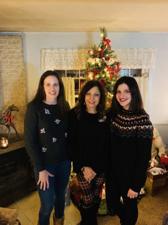 My daughters and I at a friend’s house. 