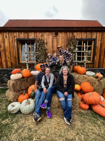 Pumpkin patch with my kids and grandkids 