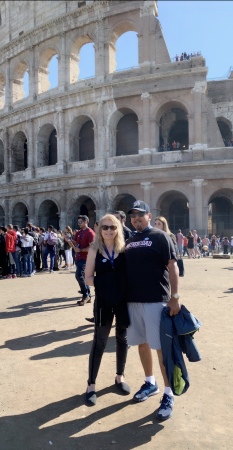 In front of the Roman Coliseum 