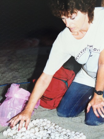 Sorting Giant Leatherback turtle eggs