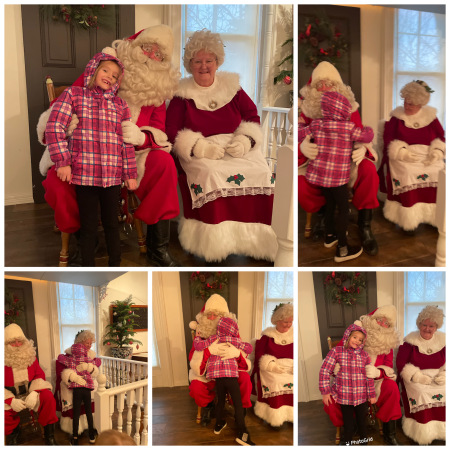 Granddaughter Grayce visits Santa and Mrs Clau