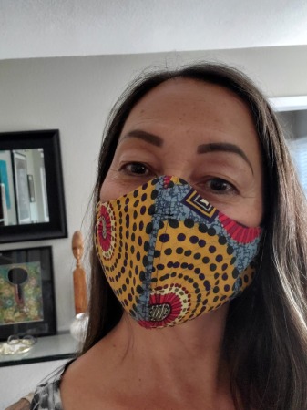 Sewing masks at home in Long Beach