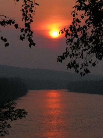 Summer sunset view from our backyard.