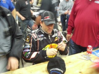 Tony Stewart, signing my hat