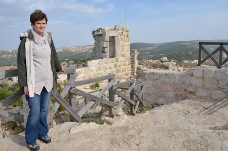 Deb on Mt Nebo, Jordan  - November 2012