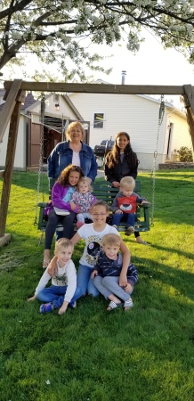 Nana and 7 great grandchildren