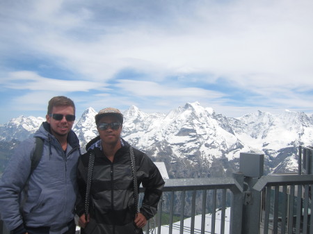 Son and friend in Switzerland 2014