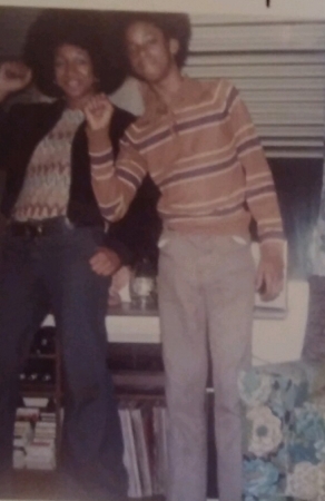 My sister Gwen and I in 1973, 8th grade.