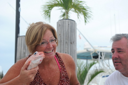 Deep sea fishing with our friend John off of Grand Bahama island- oct. 2012