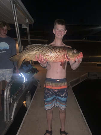 Andrew fishing at Lake Powell