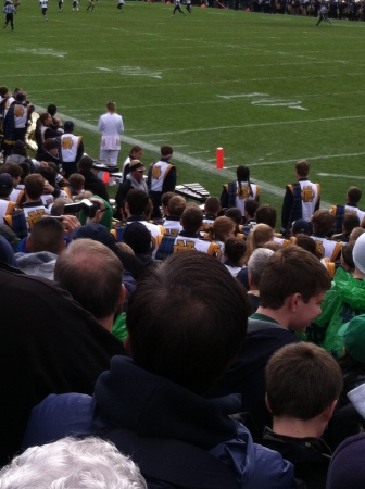 Navy and Notre Dame game2013 with my son.