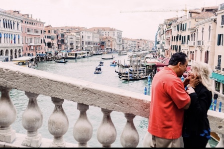 My husband and me in Venice, Italy.