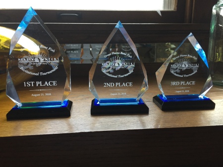 Trophies for the Great Plains Bonefish tournam