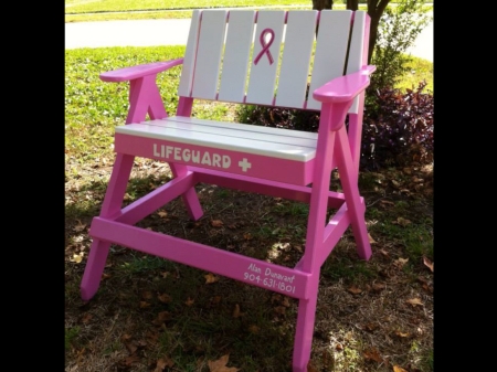 Breast cancer awareness chair.