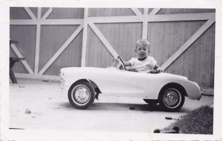 In front of same garage 1957