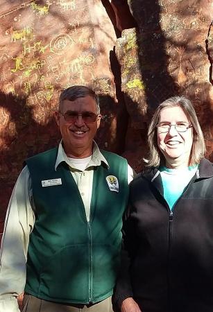 Mike and Judy as volunteer site host