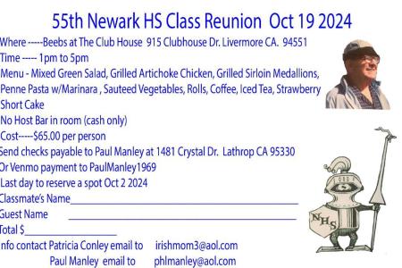 Newark High School 55th  Reunion for class of 1969