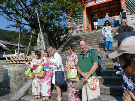 me at Shinto temple with Japanese in triditional dress