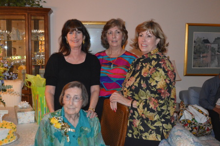 Mom's 90th birthday, my sisters, mom and me