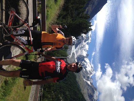 Deb & Peter Rieman on bicycles in Switzerland