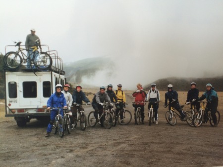 Riding down the flanks of the Cotopoxi Volcano