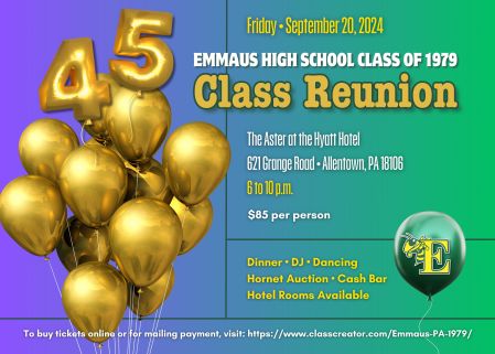 Emmaus High School Class of 1979 45th Reunion