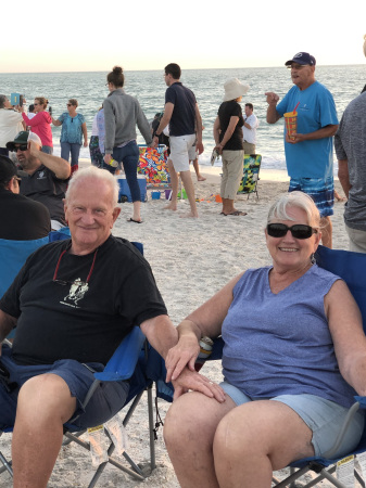 At the Saturday drum circle Venice FL beach