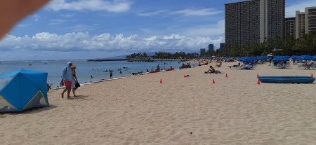 Post Covid trip Waikiki beach April 2021.