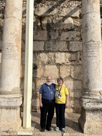 Hubby & I, Capernaum, Israel 2022