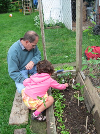 Gardening with the preschoolers