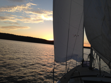 Heading toward harbor, Lake Perry, Summer 2015