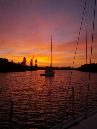 Anchoring at sunset