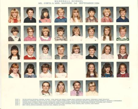 Marshall Elementary 1st Grade Class of 1984