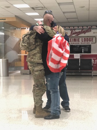 Greeting my son at the airport after 4 months 