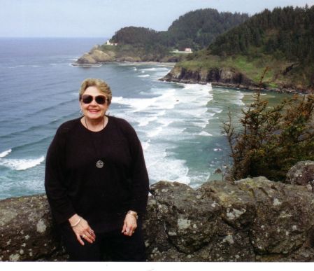 Judith enjoying the Oregon Coast